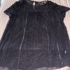 Lucky Brand Black Lace Blouse